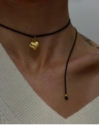 Naszyjnik na sznurku z serduszkiem Always Rope Gold