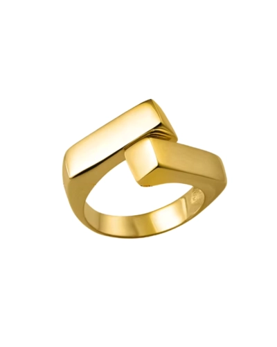 Pierścionek srebrny regulowany Boxy Gold