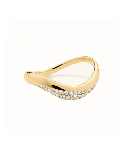 Pierścionek srebrny z cyrkoniami Airy Gold