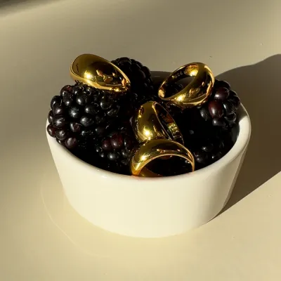 Pierścionek pozłacany pompowany Pumped Gold srebro pozłacane