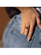 Pierścionek pozłacany pompowany Pumped Gold srebro pozłacane