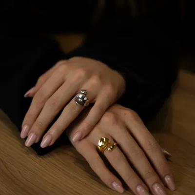 PIERŚCIONEK ZŁOTY WAVE GOLD