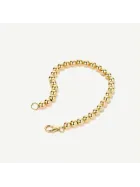 Bransoletka z kulek srebro pozłacane 18 k złotem Bally Gold