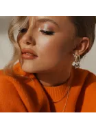 Kolczyki z serduszkiem srebrne pozłacane 18 karatowym złotem Snobistiq