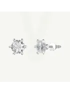 Kolczyki srebrne wkręty z cyrkonią próba srebra 925 kolczyki z oczkiem