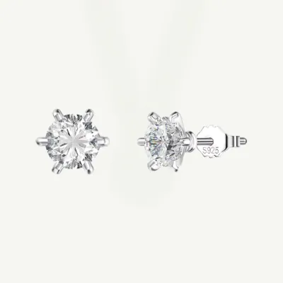 Kolczyki srebrne wkręty z cyrkonią próba srebra 925 kolczyki z oczkiem