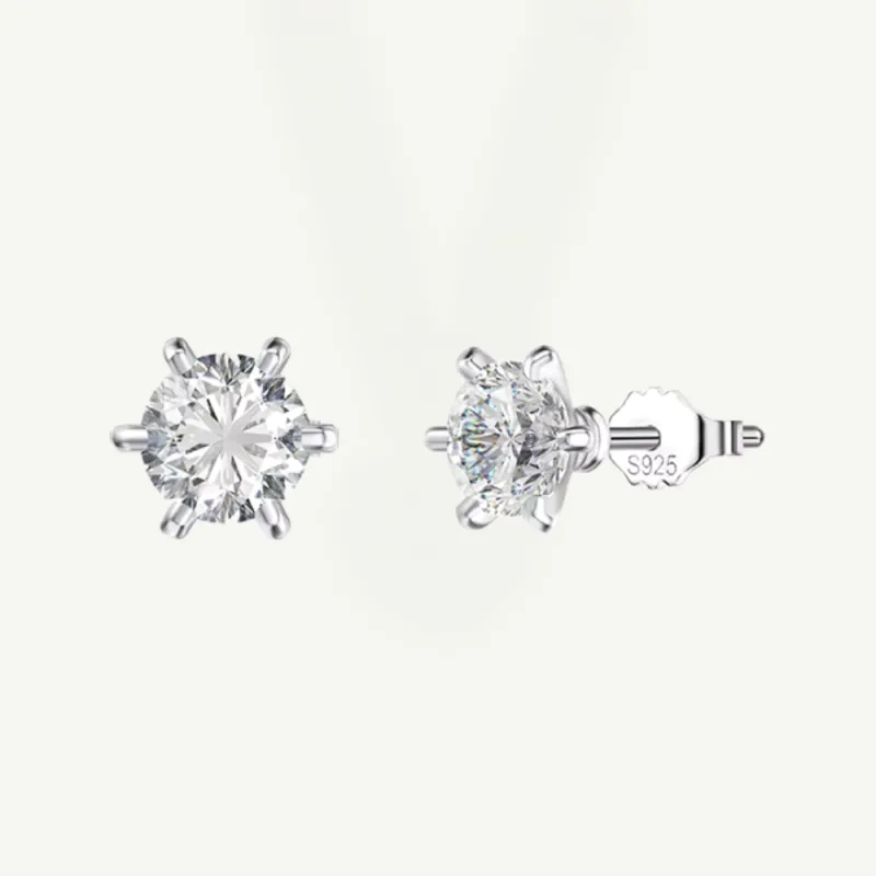 Kolczyki srebrne wkręty z cyrkonią próba srebra 925 kolczyki z oczkiem