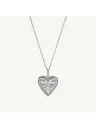 Naszyjnik srebrny medalion w kształcie serca Lucy Silver