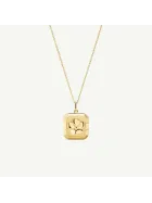 Naszyjnik medalion pozłacany zdobiony Sunflower Gold