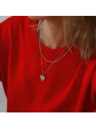 Naszyjnik srebrny medalion w kształcie serca Lucy Silver