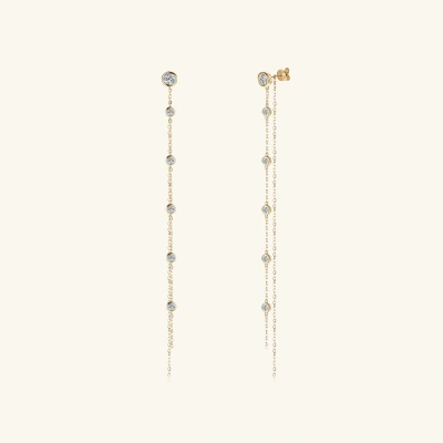 Kolczyki srebrne pozłacane z moissanitami GRA Snobistiq