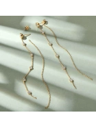 Kolczyki srebrne pozłacane z moissanitami GRA Snobistiq