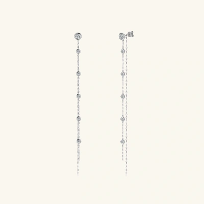 Kolczyki ślubne srebrne z moissanitem – elegancja Snobistiq