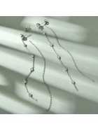 Kolczyki ślubne srebrne z moissanitem – elegancja Snobistiq