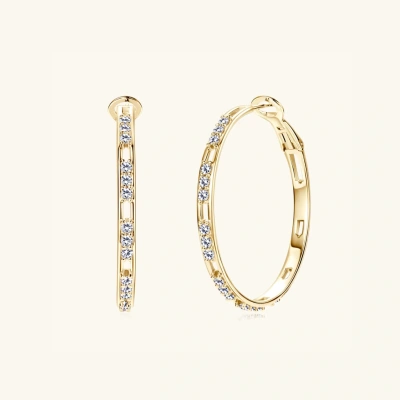 Kolczyki ślubne srebrne pozłacane z moissanitami Snobistiq