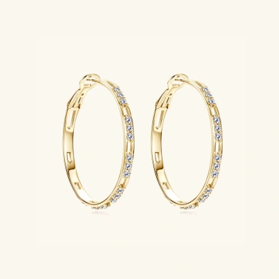 Kolczyki ślubne srebrne pozłacane z moissanitami Snobistiq