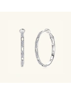 Kolczyki srebrne z Moissanitami – białe złoto, GRA Snobistiq