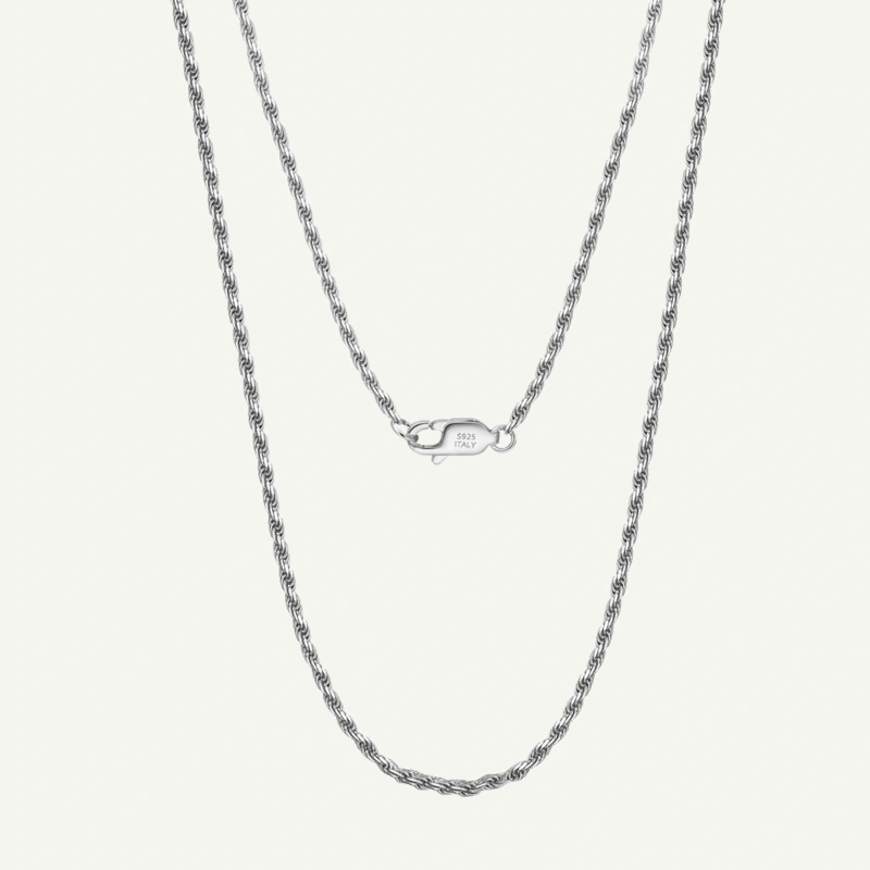 Łańcuszek srebrny choker Rope Silver