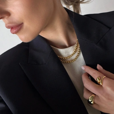 Naszyjnik choker z kulek Bally Gold