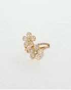 Pierścionek srebrny pozłacany 18 karatowym złotem z cyrkoniami Lea Gold