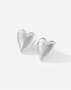 Kolczyki wkrętki srebrne 925 – duże serca kolczyki | Snobistiq