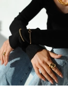 Bransoletka z klamerką pozłacana Brace Gold