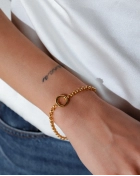 Bransoletka z klamerką pozłacana Brace Gold