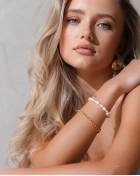 Bransoletka z klamerką pozłacana Brace Gold