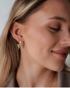 Kolczyki Wkręty Creased Gold – pozłacane, srebro 925 | Snobistiq