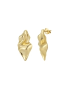 Kolczyki Wkręty Creased Gold – pozłacane, srebro 925 | Snobistiq