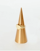 Pierścionek sygnet pozłacany w kształcie serca Amore Gold