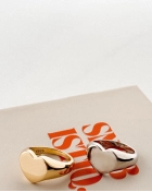 Pierścionek sygnet pozłacany w kształcie serca Amore Gold