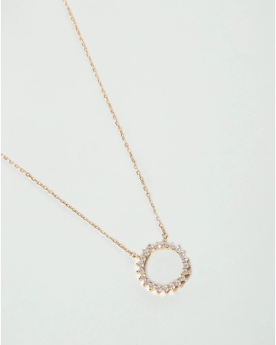 Naszyjnik srebrny z cyrkoniami Soleil Gold