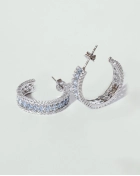 Kolczyki srebrne z cyrkoniami Crown Silver