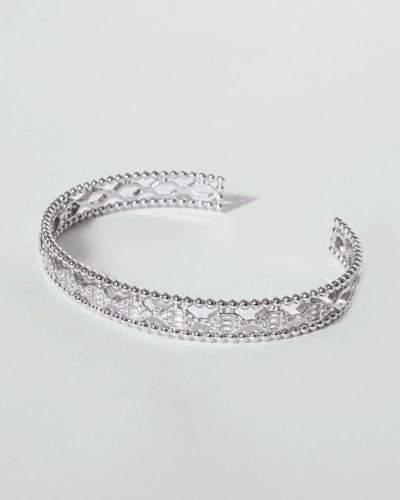 Bransoletka sztywna bangle srebrna z cyrkoniami Ceremony Silver