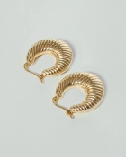 Kolczyki duże koła srebrne pozłacane Rays Gold