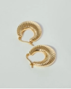 Kolczyki duże koła srebrne pozłacane Rays Gold