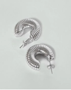 Kolczyki srebrne pozłacane pompowane Fusee Silver