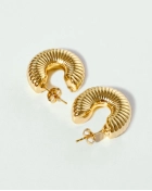 Kolczyki srebrne pozłacane pompowane Fusee Gold