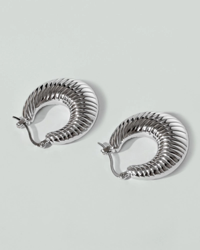 Kolczyki duże koła srebrne pozłacane Rays Silver