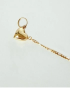 Naszyjnik serduszko srebrny pozłacany splot figaro zapięcie toogle Love Gold 40 cm