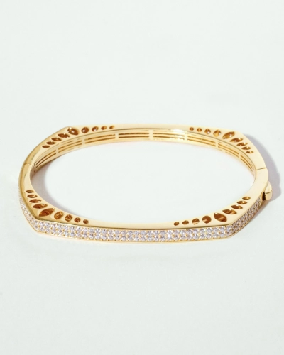 Bransoletka srebrna sztywna bangle Milano Gold