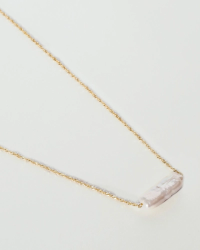 Naszyjnik srebrny pozłacany z naturalną perłą Daisy Gold