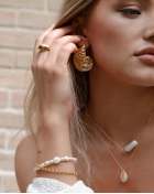 Kolczyki pozłacane Helix – muszle ze srebra 925 | Snobistiq