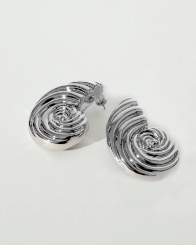 Kolczyki Helix Muszla Srebrne Wkręty | Snobistiq