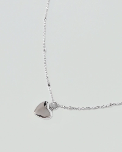 Naszyjnik srebrny z serduszkiem 925, delikatny romantyczny Snobistiq