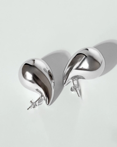 Kolczyki srebrne łezki Tear Maxi Silver