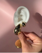 Kolczyki srebrne łezki Tear Maxi Gold