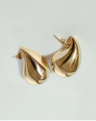 Kolczyki srebrne łezki Tear Maxi Gold