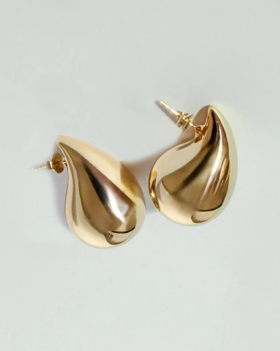 Kolczyki srebrne łezki Tear Maxi Gold